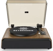 High-Fidelity Turntable BT5.3 with 2.1 Sound System Vinyl Record Player 45 RPM