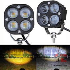 LED Offroad Driving Fog Lights, Yellow/White Hi-Low,2Pcs 3Inch Motorcycle Pod