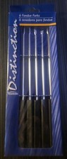 Vintage Trudeau Retro Stainless Steel Color Coded 6 Fondue Forks 2000