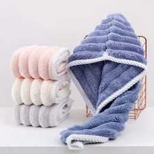 Super Absorbent Microfiber Hair Towel Wrap Quick Dry Cap Women Headscarf USA