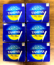 6x Tampax Non-Plastic Regular Tampons 100% Cotton Comfy Layer 