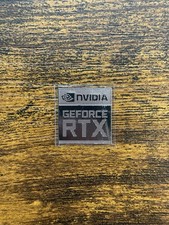1x Nvidia GeForce RTX Metallic Desktop / Laptop sticker label NEW 
