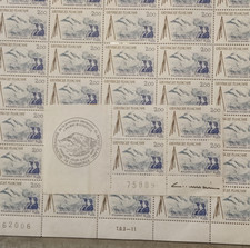 n2422 Timbres premier jour Feuille bloc 1986 Bicentenaire Signé Pierre Albussion