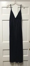 Vintage Gaymode JCPenney Long Sexy Black Nightgown, Nylon, Empire Waist