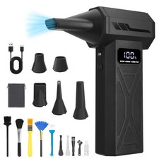 Compressed Air Duster, 110000RPM Electric Air Blower with 4-Speed Adjustable ...