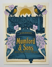 Mumford & Sons Poster Philadelphia PA 10/14/25 Official Silkscreen Sold Out!