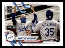 2021 Topps Hands Up! Masks Up! #303  Los Angeles Dodgers