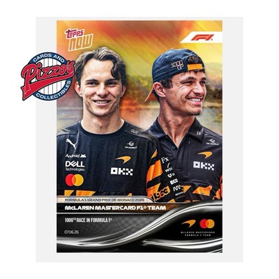 McLaren Mastercard F1 Team 1,000th Race 2026 Formula 1 Topps NOW Card 37 Presale