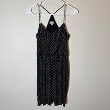 LOFT Women's Dress SP Black Sleeveless Cami Mini Sun Dress Casual Party