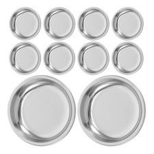 10 PCS Stainless Steel Tea Bag Organizer Coffee Metal Plate Accessories