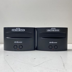 Set of 2 AtGames Sega Genesis Classic Mini w/ Accessories- Black