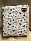 Halloween Full 4 Piece Sheet Set Pumpkins Skulls Spiders Bats Cat Ghost New