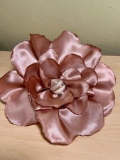 Flower Rose Large Fabric For Millinery, For Dress OOAK Handmade New 8  Blush