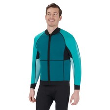 Sea-Doo Men's Sz M Montego PWC Wetsuit Jacket Turquoise Stretchy Neoprene UV