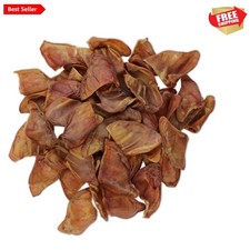 Hypoallergenic Roasted Pig Ears for Dogs - 22 Count Dental Chews for All Sizes