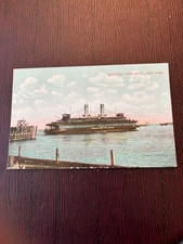 Municipal Ferry-New York Postcard-Vintage 10823-Boat-Ship