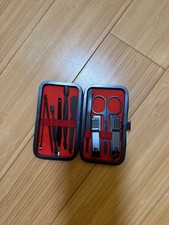 Vintage Manicure Set in Red Case