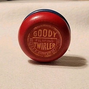 Red And Blue Wooden Duncan Goody Filipino Twirler Yo-yo