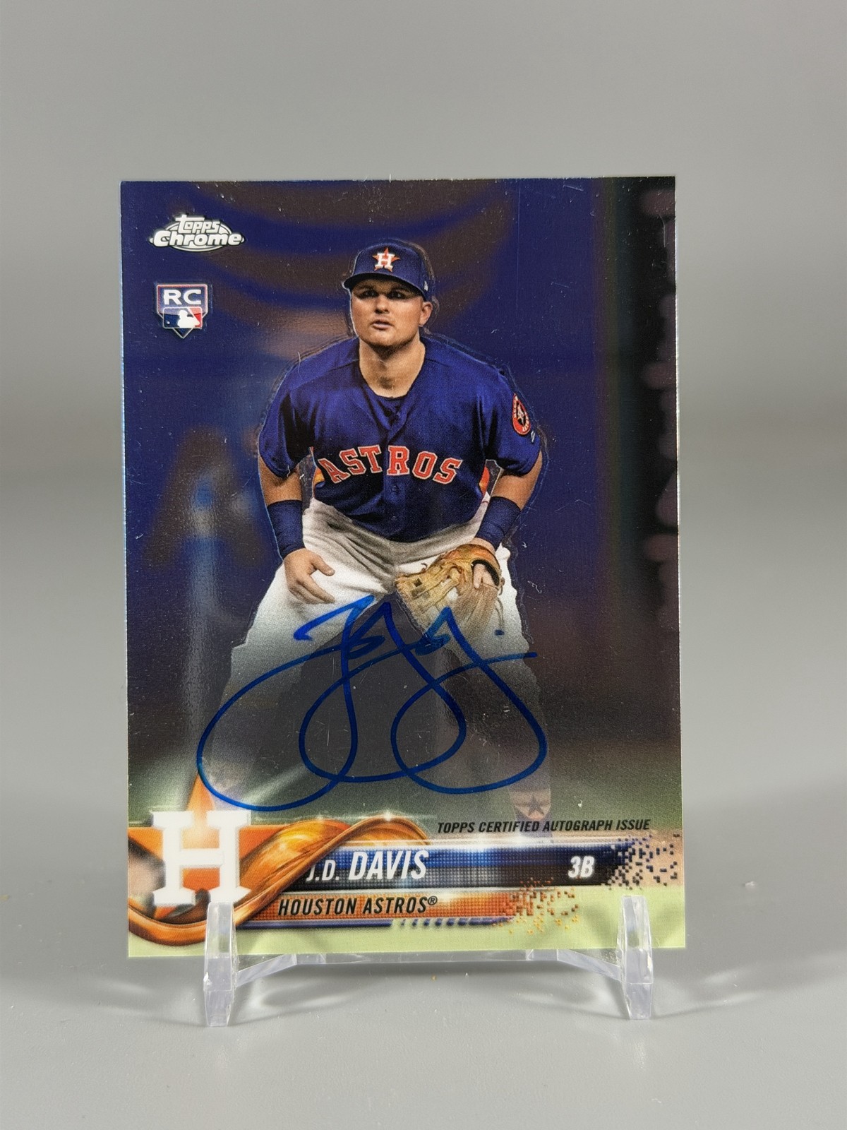 2018 Topps Chrome - Rookie Autographs J.D. Davis #RA-JD (AU, RC)