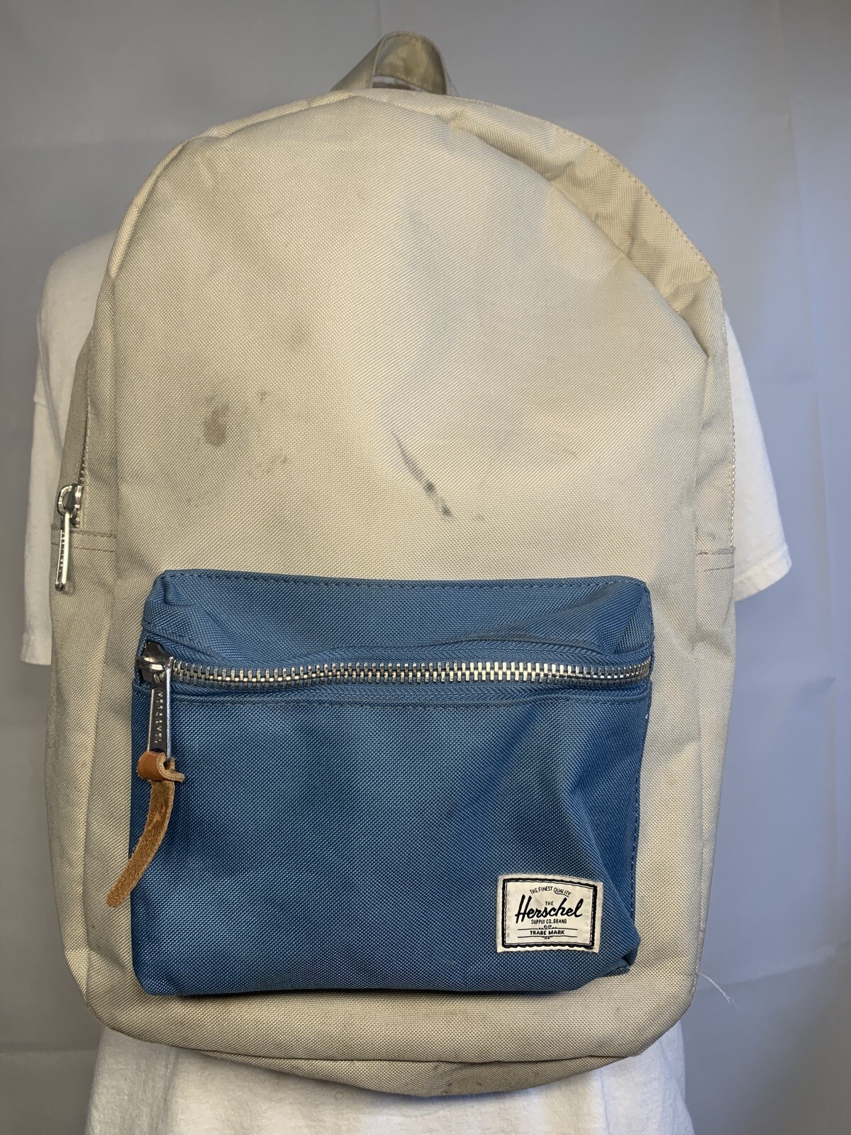 Herschel Tan/Blue Backpack Pre-Owned