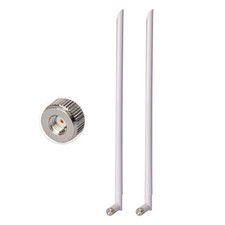 2-Pack 2.4GHz 10dBi White RP-SMA WiFi Antenna for WiFi Router Extender