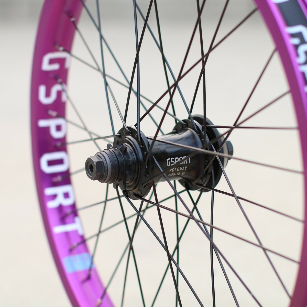 GSPORT BMX BIKE ROLOWAY CASSETTE BICYCLE WHEEL PURPLE/BLACK