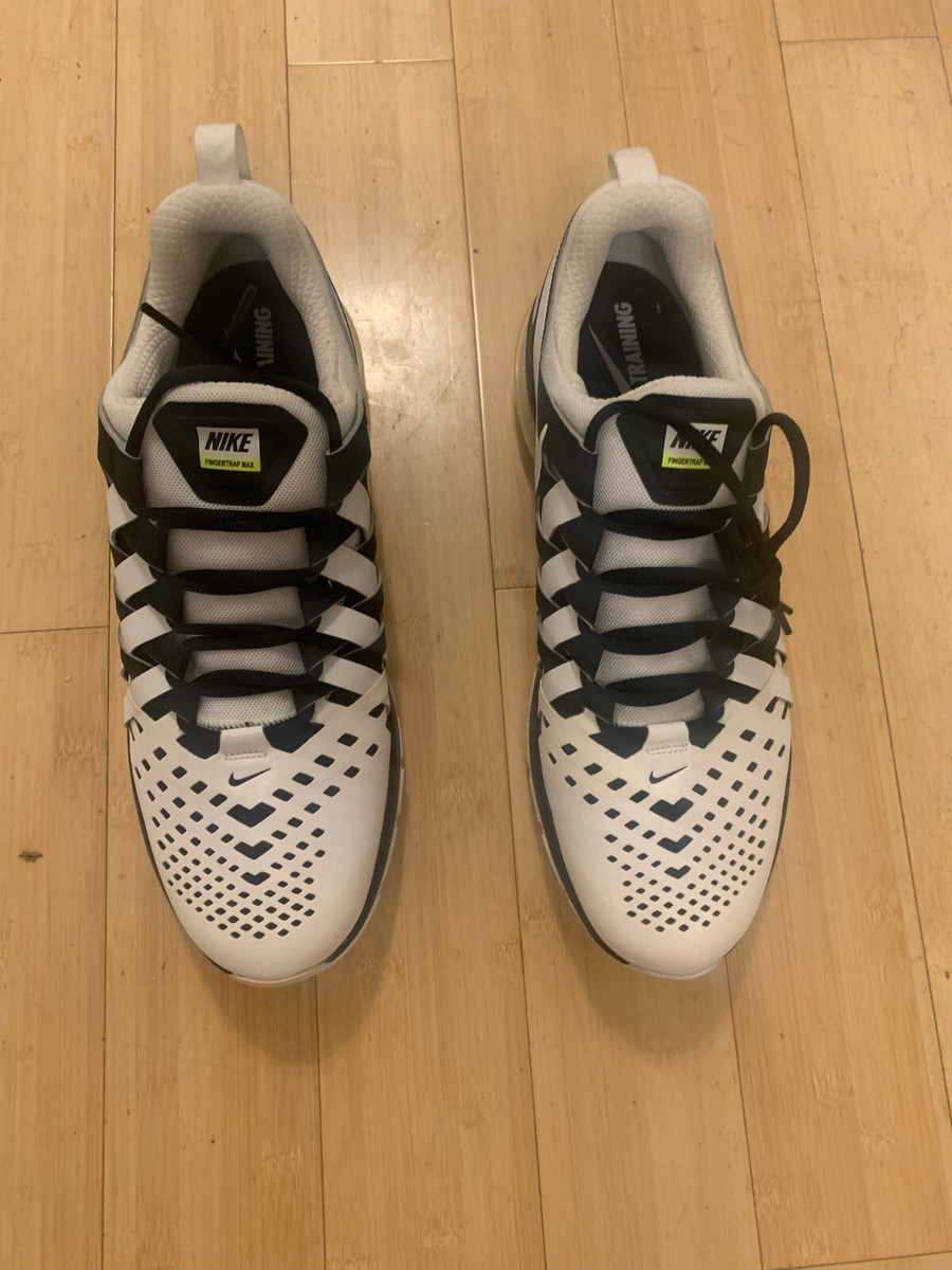 Size 13 Nike Men Fingertrap Max Shoes 644673 011 White Black