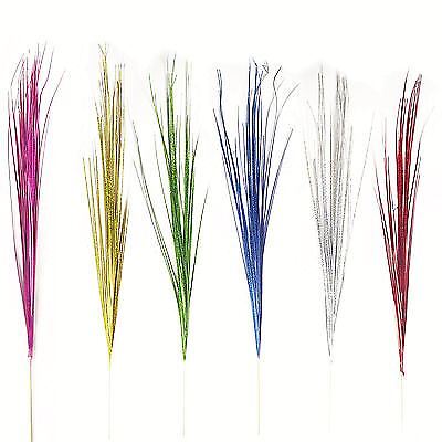 24x künstliche holografische / metallisch glänzende Bärengras Stiele!