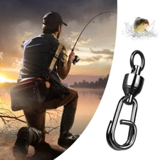 25PCS Fast Change Fishing Clip Swivel Free Spinning Bearing Fishing Swivel New
