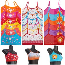 6 Training Bra Breathable 100 Cotton Teen Beginners Under Top Size 8 -12