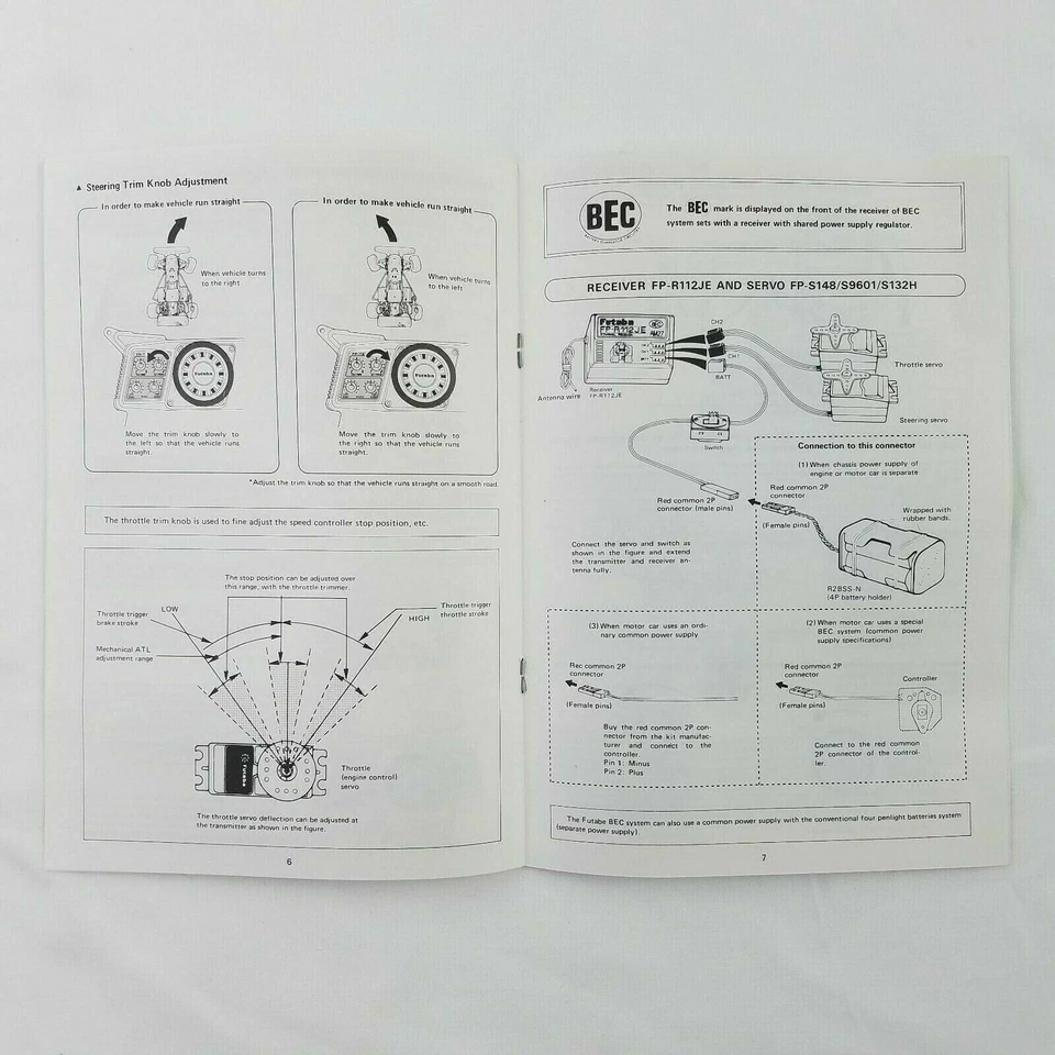 Futaba RC Controller Instruction Manual FP-2PB FP-2PBK FP-2PBKA Radio Control - Image 3 of 3
