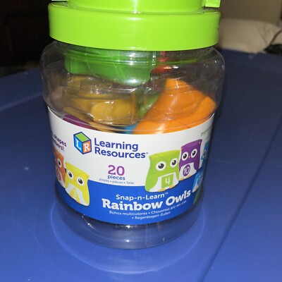Snap And Learn RAINBOW OWLS, 3 And UP, Develops Motor Skills, 20 Pieces