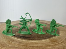 Vintage Lot of 4 Plastic Indians 2"