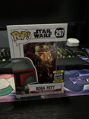 Funko Pop! Boba Fett Gold Chrome #297 Star Wars Galactic Convention 2019