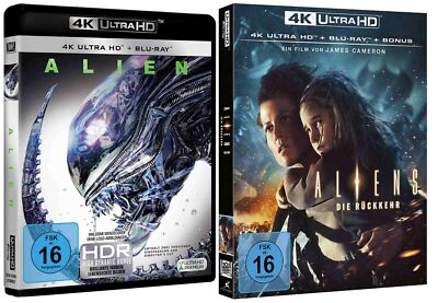 Alien + Aliens - Die Rückkehr - Teil 1+2 - 4K Ultra HD + Blu-ray # UHD+BD-NEU
