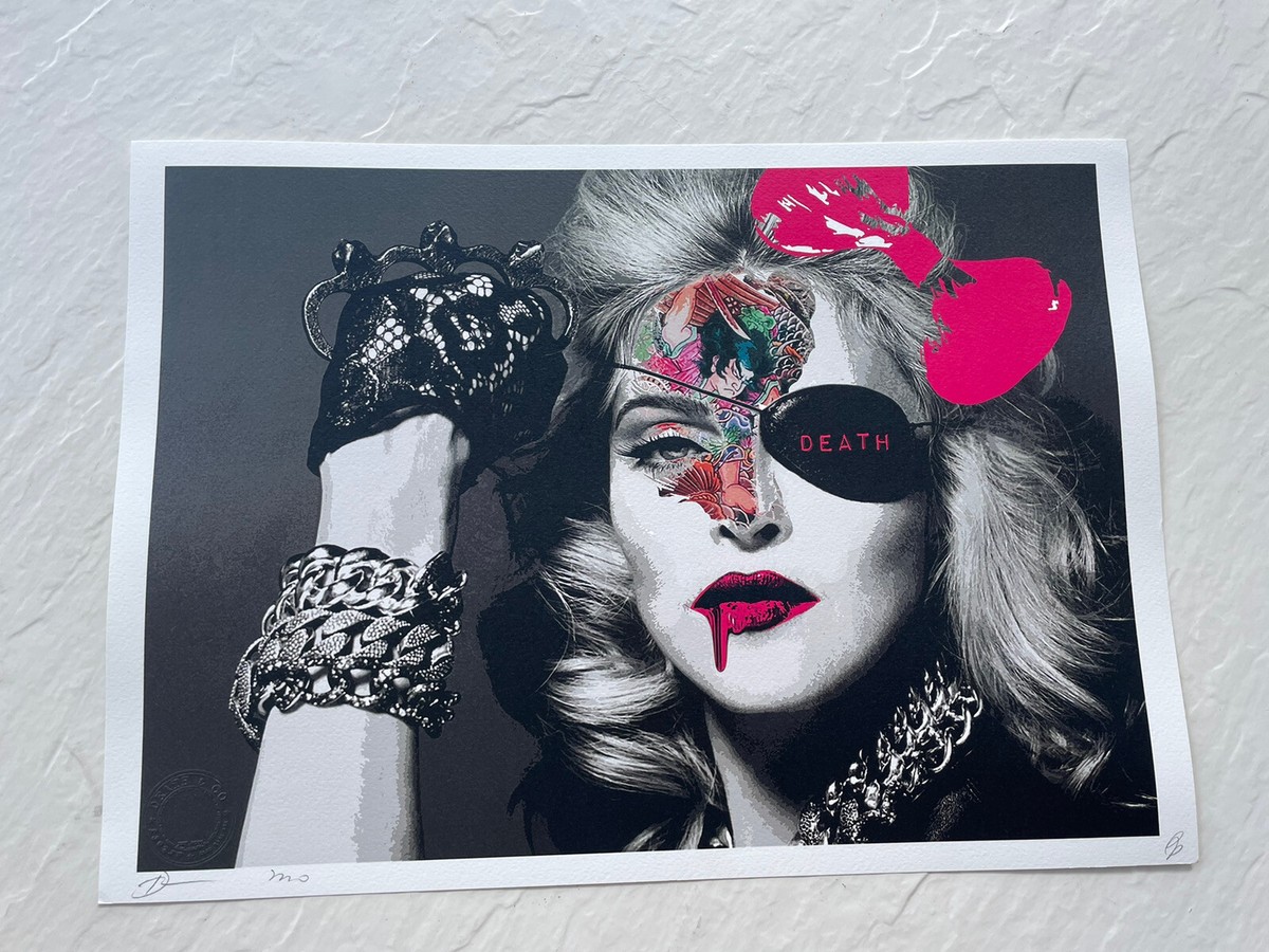 32 + 18 ' Death NYC Ltd Ed Signed Graffiti Pop Art Print Madonna