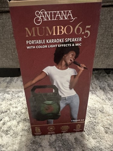 Tragbarer Karaoke Lautsprecher mit Farblichteffekten Santana Mumbo 6,5 Neu im Karton - Bild 2 von 4