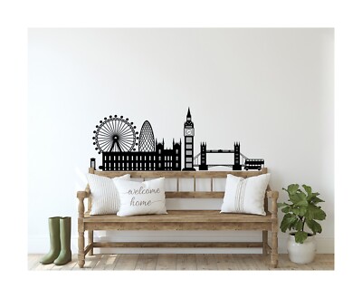 London City Wahrzeichen Skyline Big Ben Aufkleber abziehen & kleben Wandbild Vinyl-Aufkleber