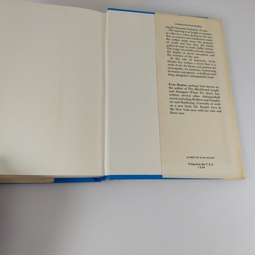 Last Summer A Novel By Evan Hunter 1968 Doubleday Book Club Edition HCDJ - Picture 14 of 14