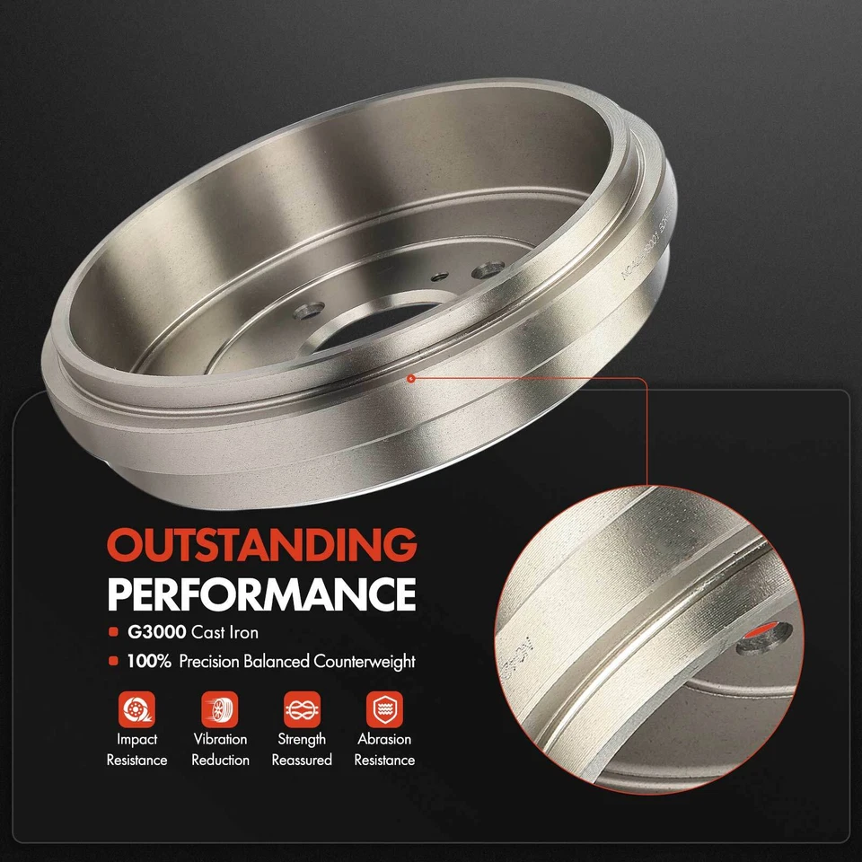 Tambores de freno traseros + zapata de freno de cerámica para Nissan Sentra 2007-2012 Versa 07-09 Foto 4 de 4