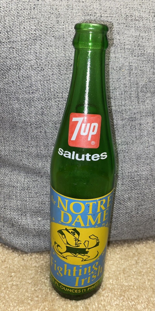 7UP ビンテージ 7UP Commemorative Bottle 1973 Notre Dame Fighting Irish