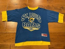 Vintage 90's STL/LA Rams The Edge Gym Gear NFL Football T-Shirt - Men's Large L