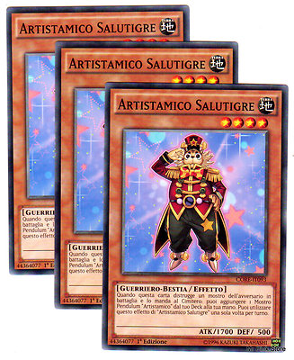 Set 3 Karten: ARTISTAMICO SALUTIGRE CORE-IT093 Common auf Italienisch YUGIOH