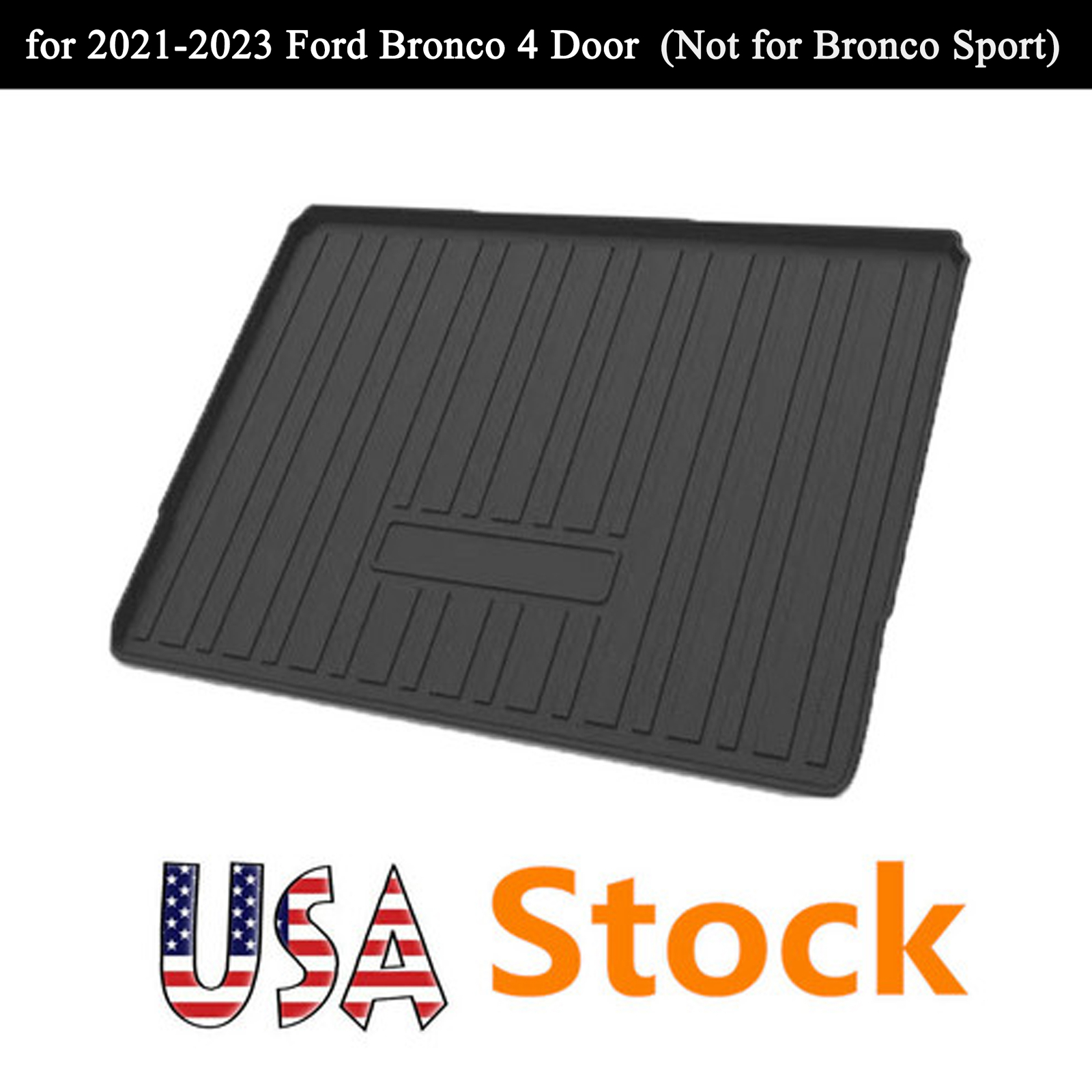 Rear Trunk Boot Tray Liner Mat TPO Floor Carpet for 2021-2023 Ford Bronco 4 Door