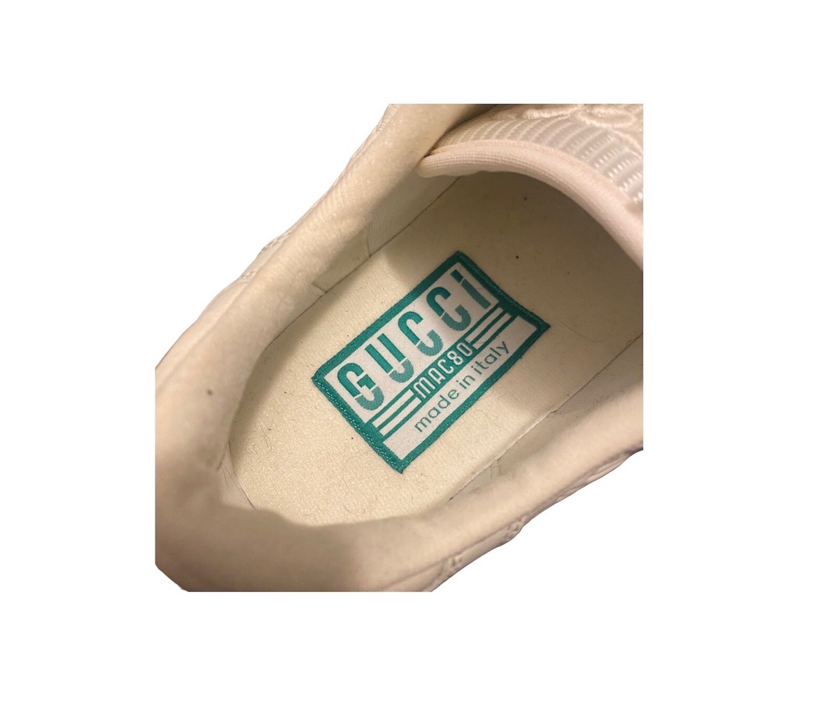 NEW OPEN BOX - Gucci MAC80 Sneaker Sz.8 Off White Embroidered 