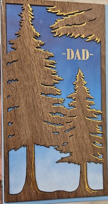 Papyrus Fathers Day Card for Dad (Your Love and Guidance) Wood Carved Trees