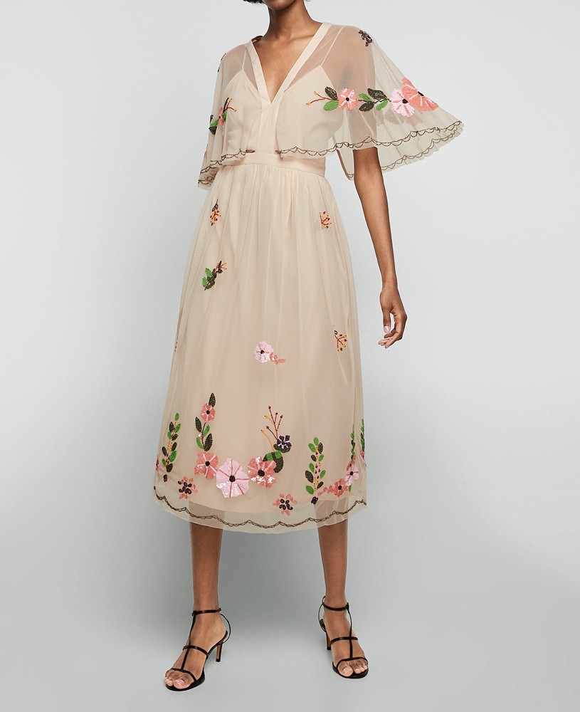 tulle midi dress zara