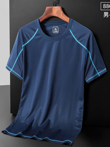 US Mens Quick Dry Muscle Tops Short Sleeve Workout T-Shirt Rash Guard Swim Shirt - Picture 17 of 58