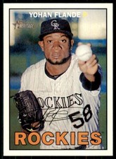 2016 Topps Heritage Yohan Flande Colorado Rockies #298 MLB Baseball