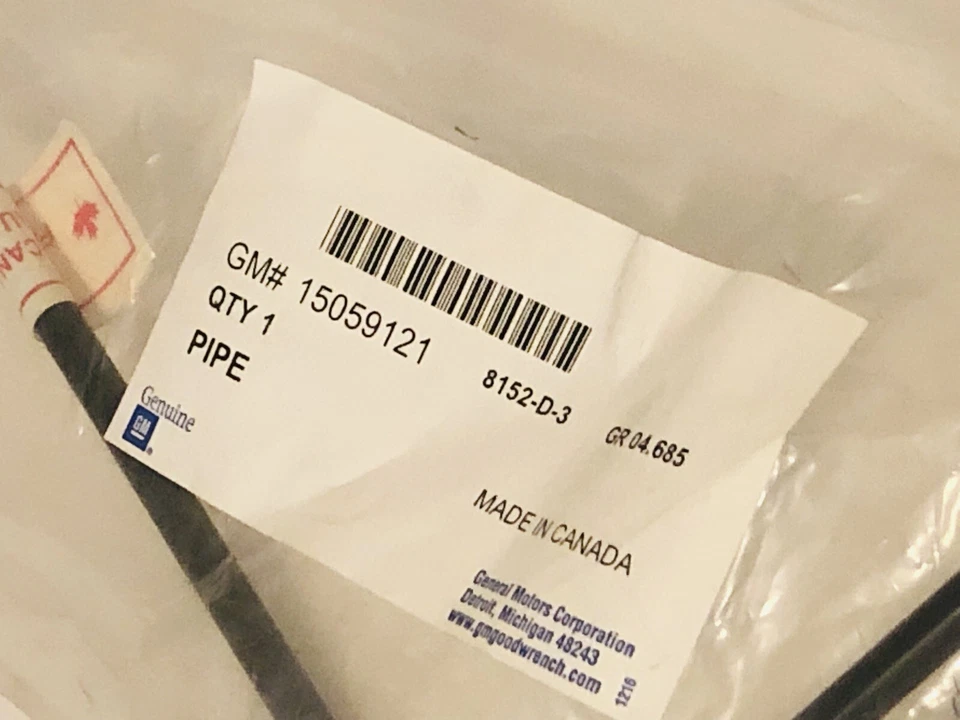 Nuevo NOS GM Freno Línea Hidráulica Frontal GM Equipo Original 15059121 Foto 2 de 2